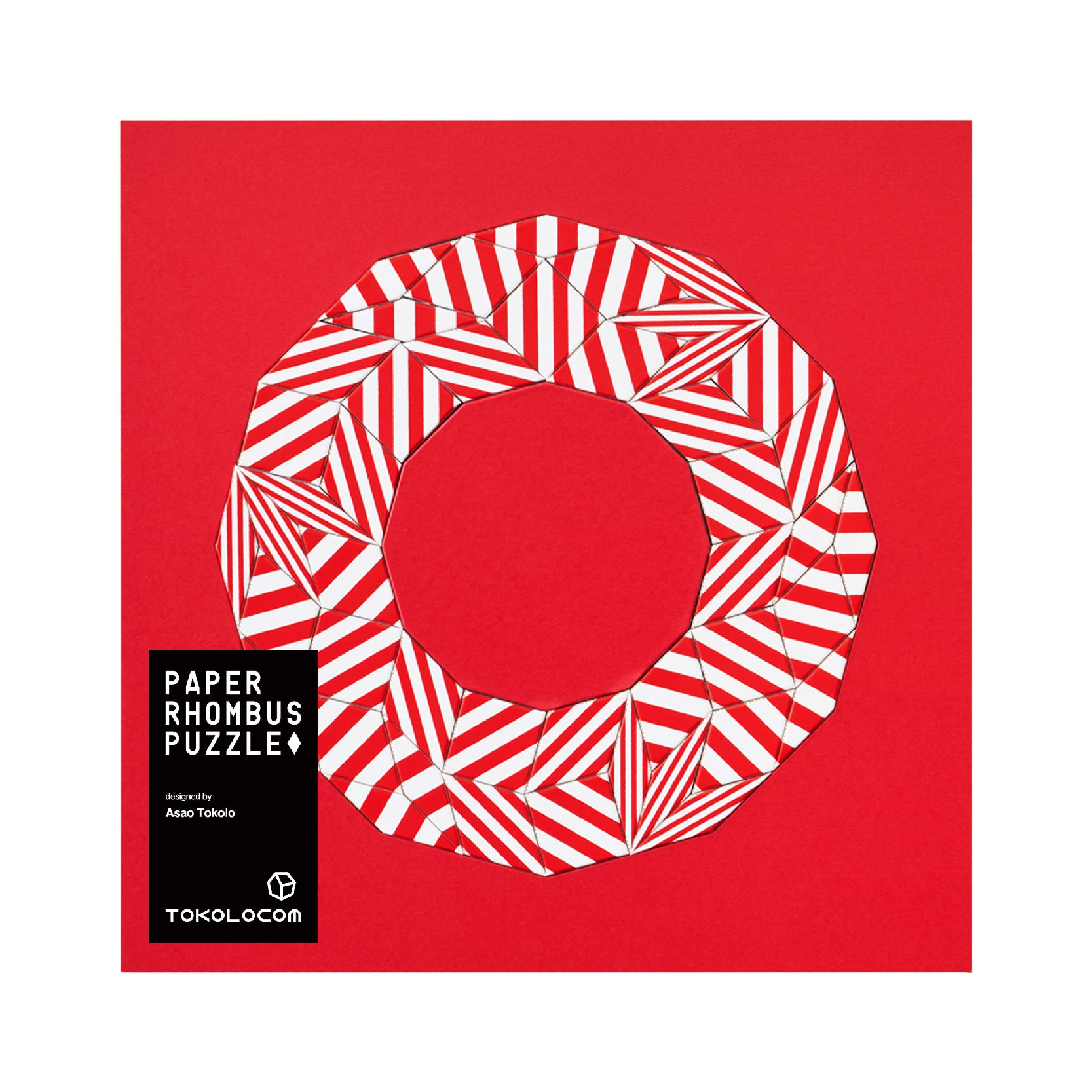 PAPER RHOMBUS PUZZLE RED